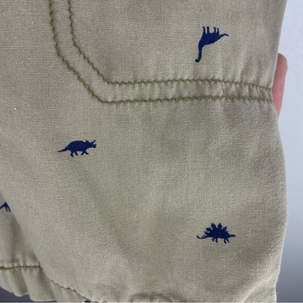 CARTER'S Boys Kids Toddler Khaki Shorts with Navy Blue Dino Print Size 24 Months - Picture 4 of 4